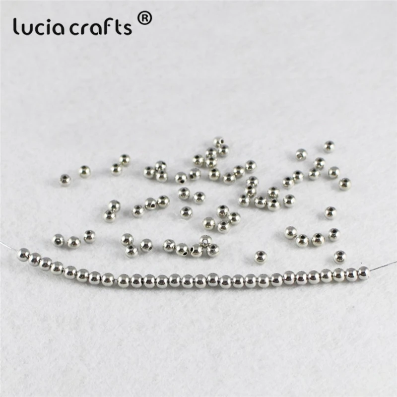 Lucia crafts 3/4/5/6/8mm многослойный посылка золотистого и серебристого цветов; Цвет покрытием легированные свободные бусины сделай сам ручной работы аксессуары материалы E0812