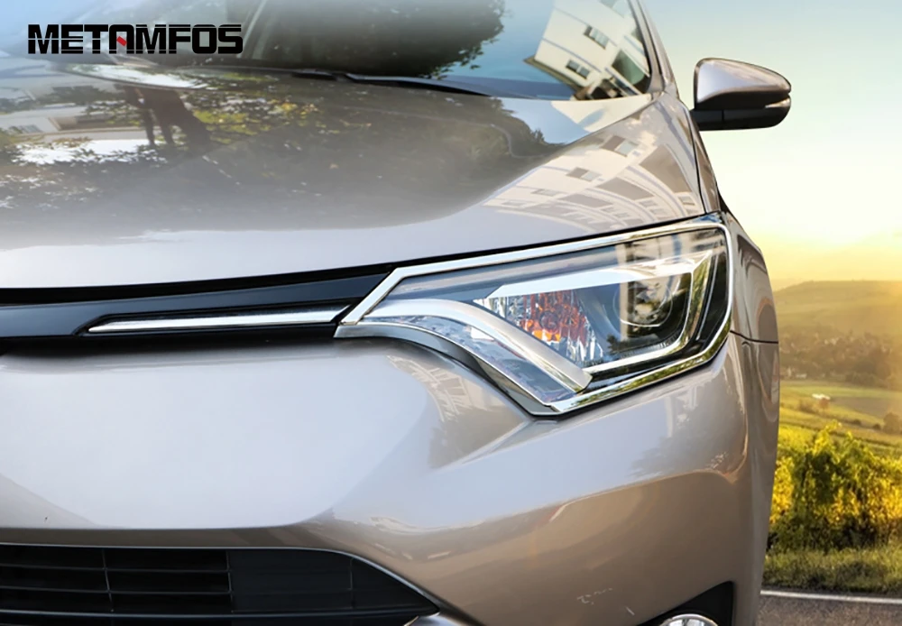 Налобный фонарь для Toyota RAV4 RAV 4 2016 2017 хромированный налобный светильник