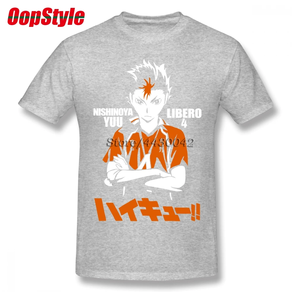 Мужская футболка с коротким рукавом Nishinoya Yuu Haikyuu хлопковая Футболка большого