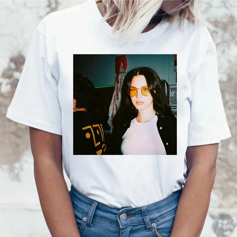 Футболка lana del rey, Корейская женская забавная мультяшная одежда, футболка, Harajuku, женская одежда, Ullzang, топ, футболка с принтом - Цвет: 2773