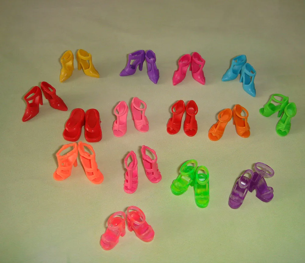 Оптовая продажа 300 пар/лот отличные смешанные стили куклы красивая обувь 60