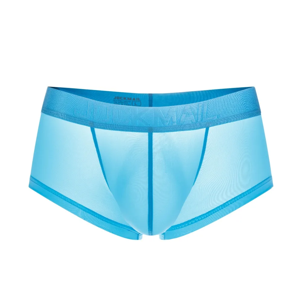 JOCKMAIL, ультратонкое сексуальное нижнее белье, мужские боксеры, одноцветные, выпуклые, мужские трусы, Короткие трусы, мужские трусы-боксеры