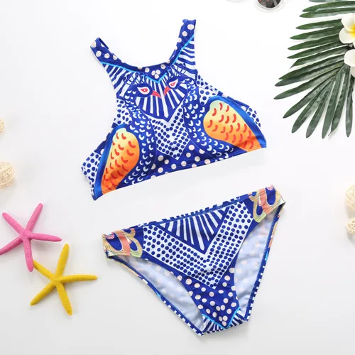 Сексуальные Женщины Холтер Push Up Padded Купальник Печати Бинты Бикини Набор Сова