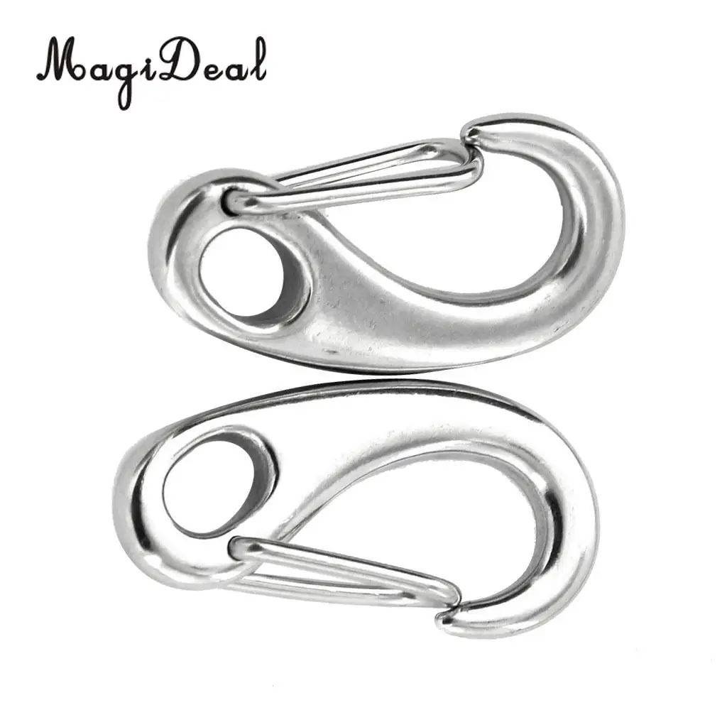 MagiDeal Высокое качество Наружная Пряжка 2xcarabiner Альпинизм из нержавеющей стали