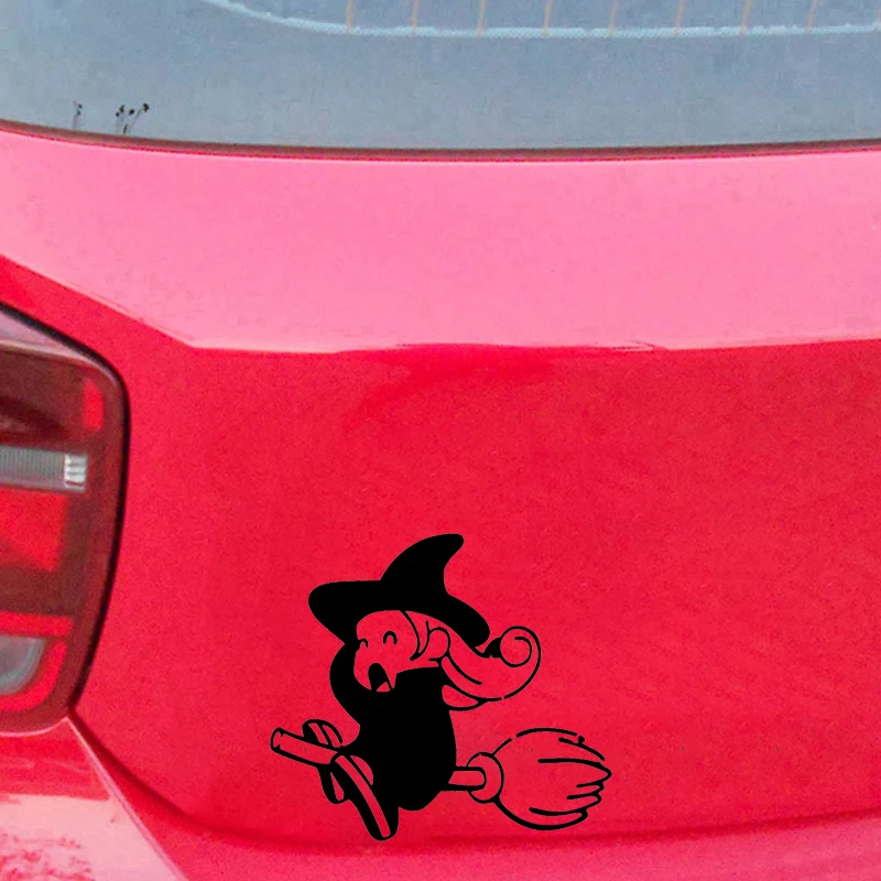 

20cm*18cm Cute Witch Fly Girl Vinyl Decal Decor Car-styling Car Sticker Art Painting Car Stickers Vinyl Decor Decals