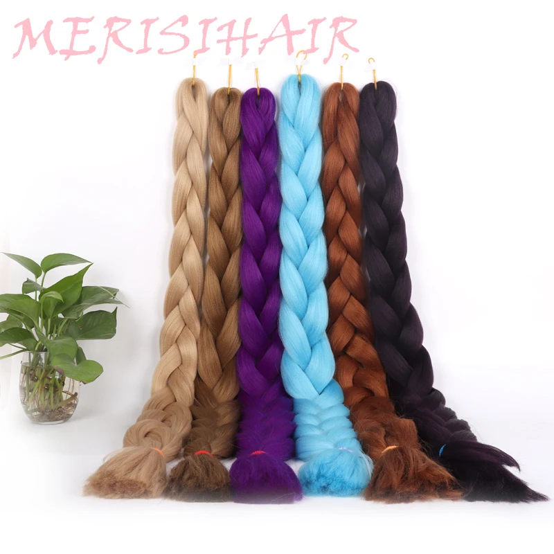 MERISI синтетические волосы для плетения 82 дюйма чистые 29 цветов в наличии|Косы Jumbo| |