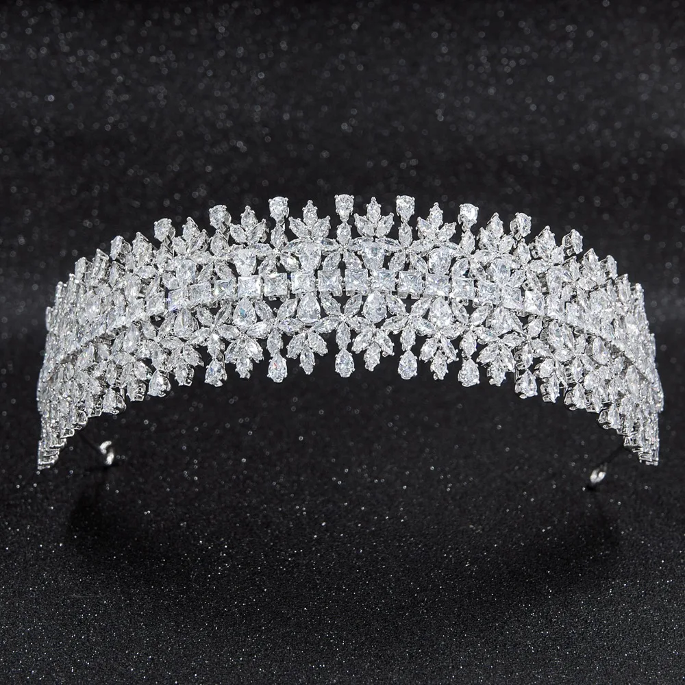 

2019 Crystal Cubic Zirconia Bridal Wedding Headband Hairband Tiara Flower Hair Jewelry Accessories Hairpieces CHA10018