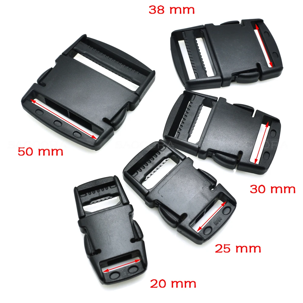 

1pcs Plastic buckle Side Release Belt buckle Dual Adjustable buckles Dog Straps Package accessories Black
