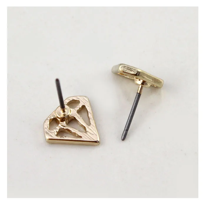 Изысканный мода любители девушки цвет золота треугольник мило серьги для женщин