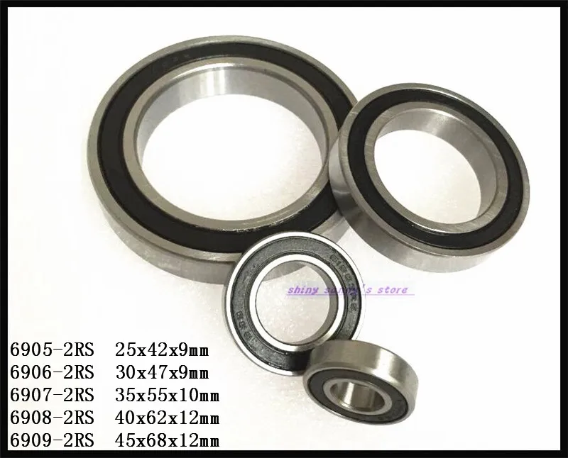 

1-2pcs/Lot 6905-2RS , 6906-2RS , 6907-2RS , 6908-2RS , 6909-2RS The Rubber Sealing Cover Deep Groove Ball Bearing Brand New