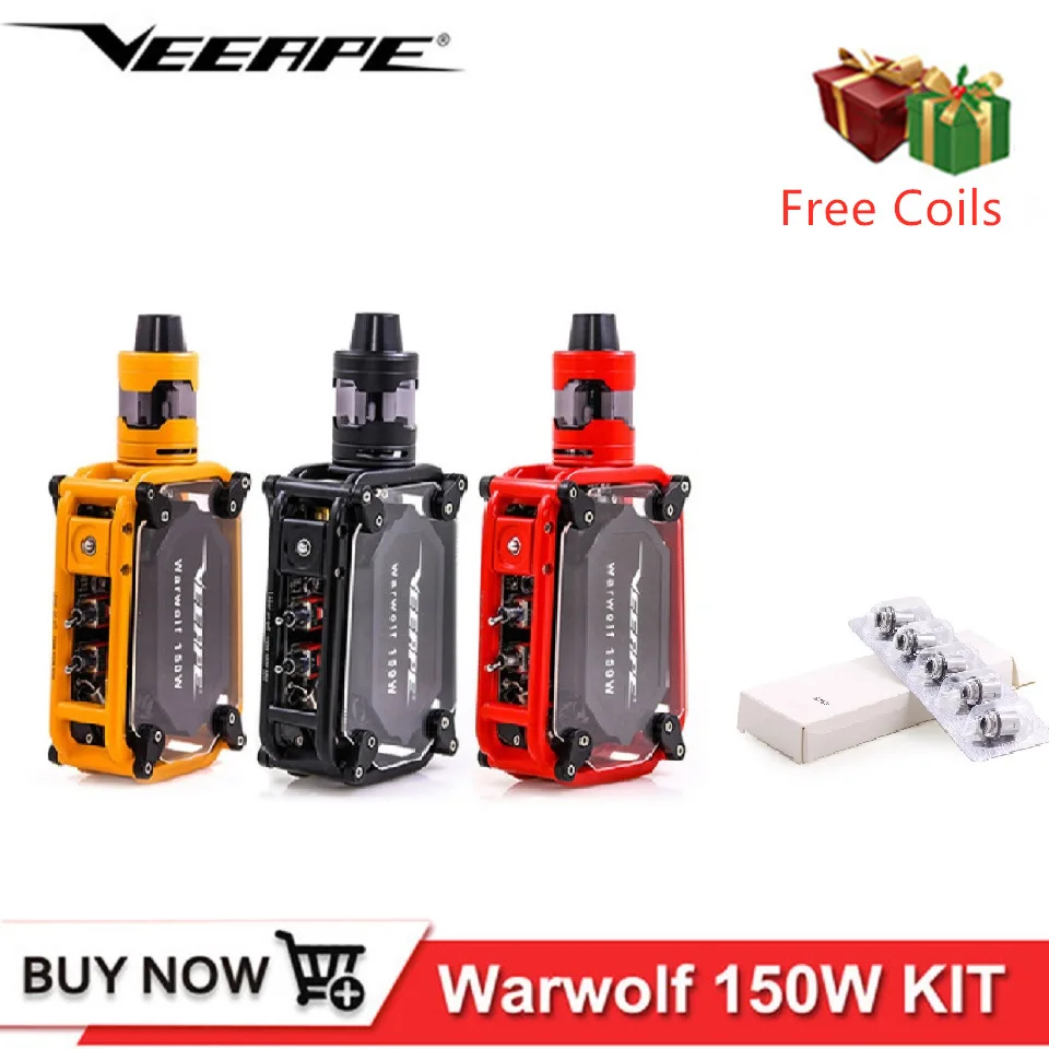 100% Оригинальный Veeape Warwolf набор 150 Вт испаритель 3500 мАч встроенный аккумулятор Vape