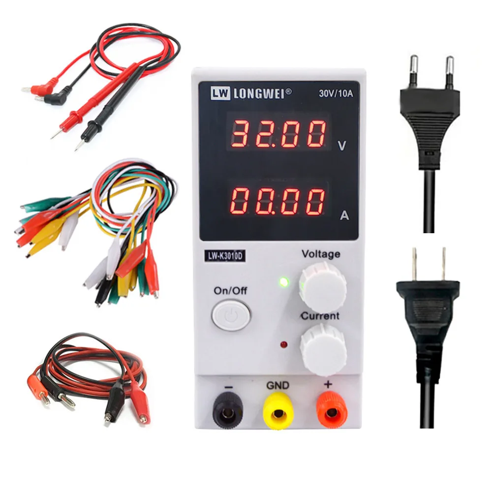 LW 3010D лабораторный источник питания регулируемый цифровой литиевый аккумулятор Зарядка 30 в 10 А переключатель DC источник питания регулятор напряжения