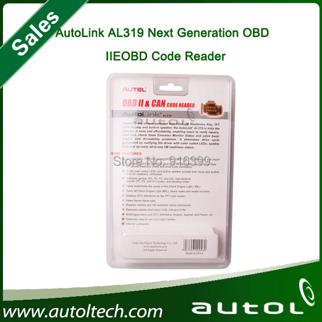 Autel AutoLink AL319 On-Board Diagnostics OBDII OBD2 / CAN Code Reader Auto Fault Scanner Diagnostic tools Car scanner | Автомобили и