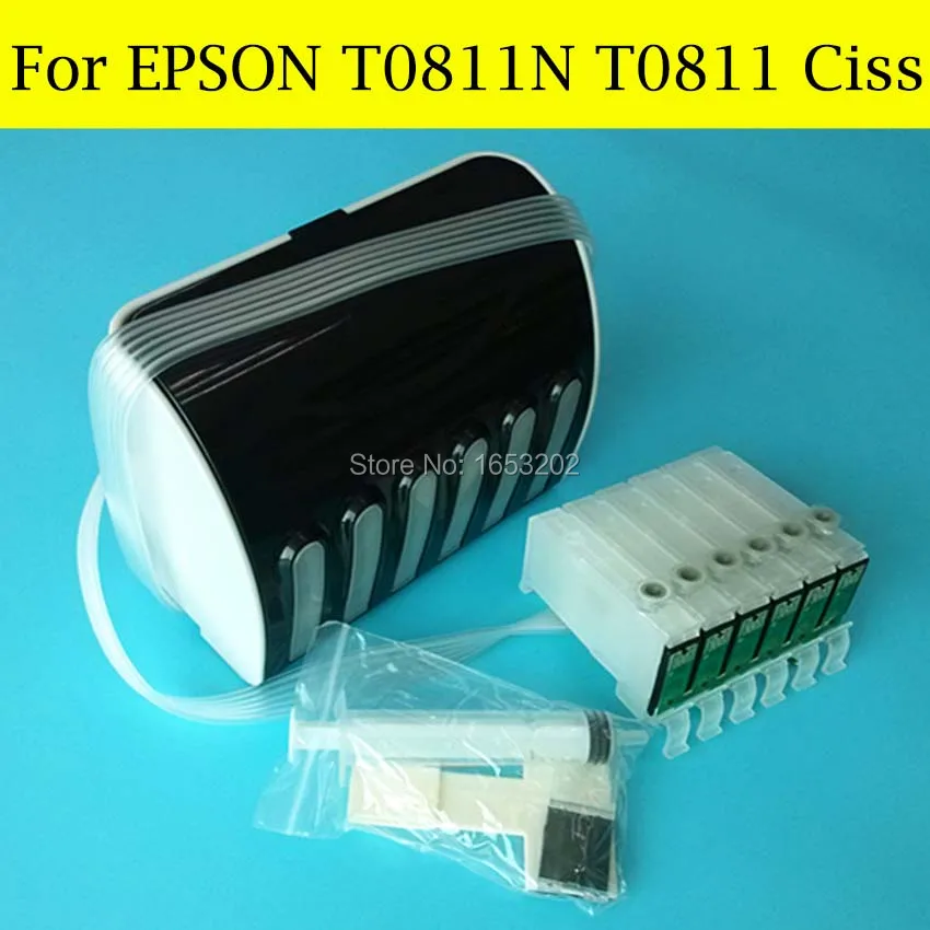 6 цветов/комплект принтер T0811 T0811N T0816N Ciss для Epson Stylus Photo 1410 1430W T50 TX700W R270 R290 RX590|ciss