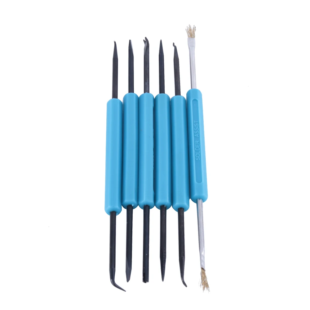 

6PCS Assembly Work Hand Tool Sets Steel Solder Assist Precision Electronic Components Welding Grinding Cleaning Repair Tool Set