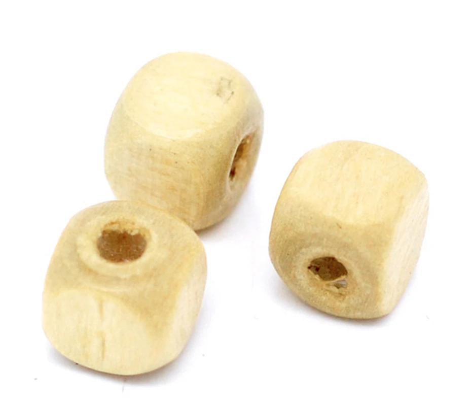 DoreenBeads 200/300 шт Varnishd природа Цвет квадратный деревянные кубики Spacer Бусины 8x 8 мм/10x10
