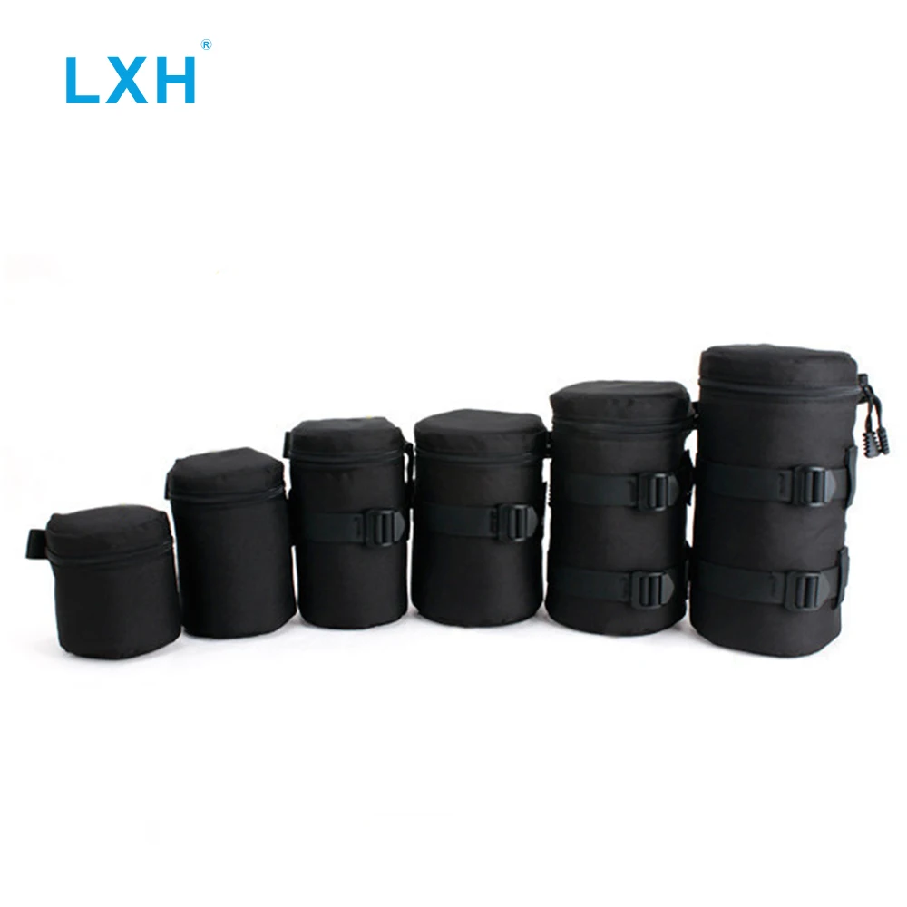 

LXH Photographic Accessory DSLR Camera Lens Bag Lens Pouches waterproof Nylon Lens case For Canon Nikon Sony Lenses Protector