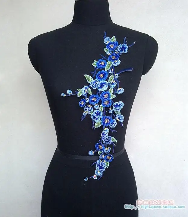 1 шт. крупные нашивки с вышивкой в виде сливы кружевная ткань мотивы венецианская