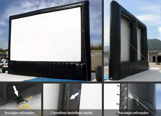 Высокая прочность огнезащитные ПВХ брезент надувной Экран|screen inflatable|screen movie |