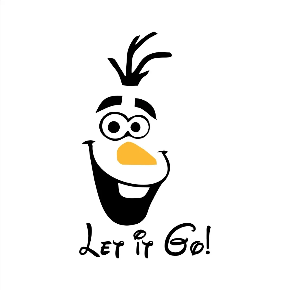Олаф "let it go" забавная Новинка сиденье для унитаза/Наклейка/наклейка Модные 3D наклейки на стену украшение дома YYY