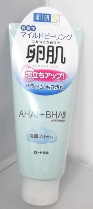 Rohto Hadalabo Tamagohada AHA+ BHA очищающая пена 130 г F/S Япония