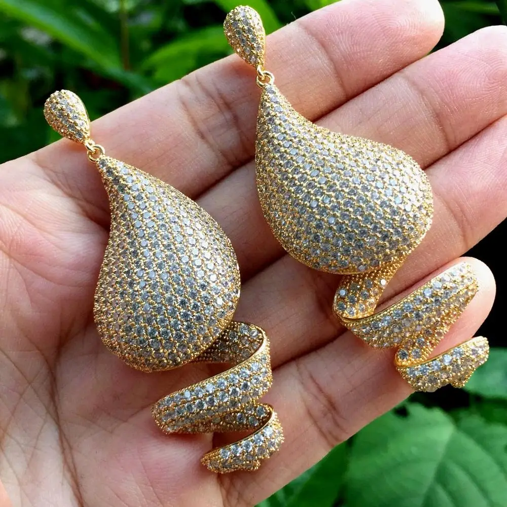 Женские серьги с кубическим цирконием ModemAngel роскошные особой формы свадебные