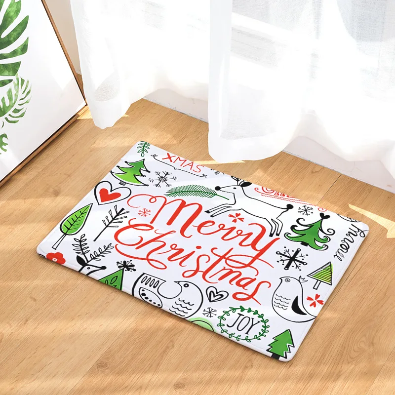 Beautiful Christmas Tree Printed Non-slip Bath Mat Absorbent Home Decor Doormat 40x60cm/50x80cm | Дом и сад