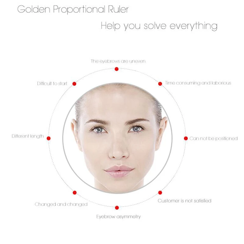 Ментальные Т-образные классические трафареты для бровей позиционирование