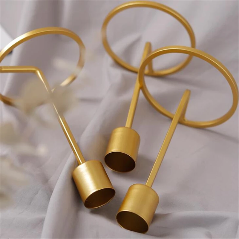 Свадебный декор для стола Европейский Стильный металлический подсвечник свечи