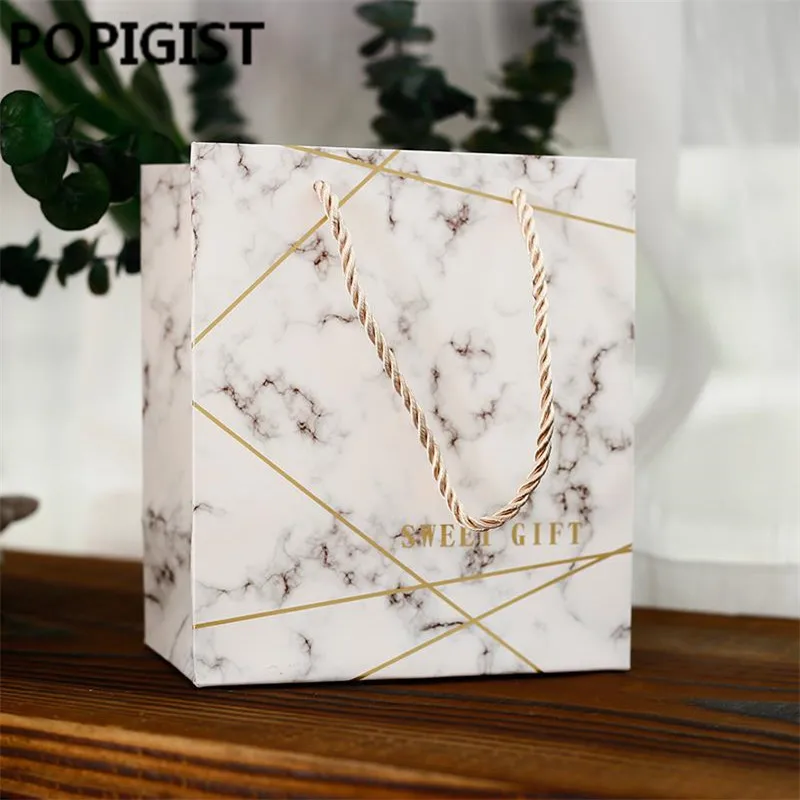 

Marble Color Vintage Wedding Candy Box Gift Bag Kraft Paper Gift Box Chocolate Boxes Cookies Bag Women's Bag Gift Bags 10