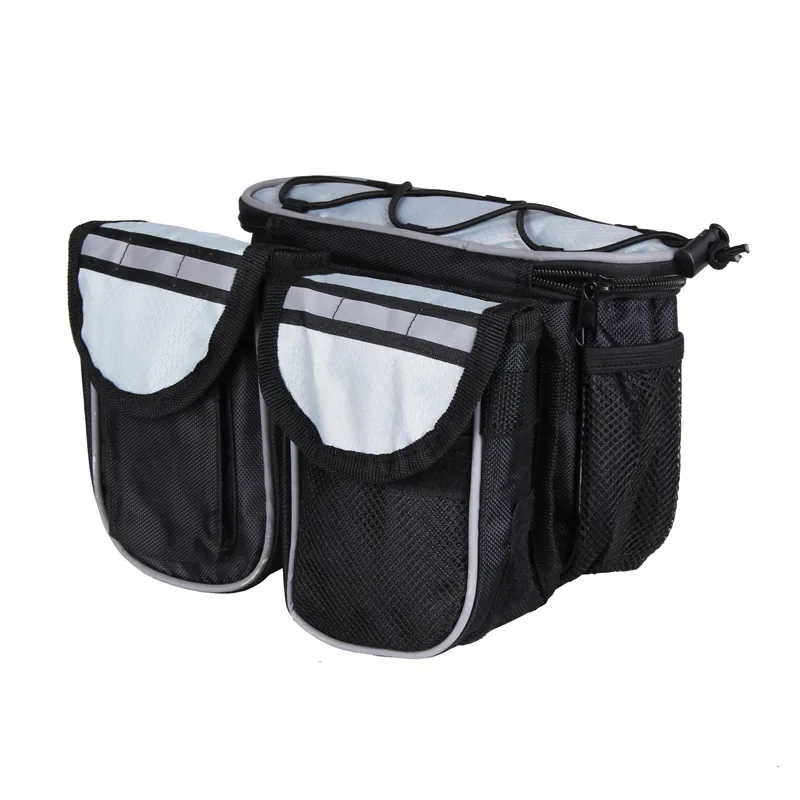 

Multifunction Bicycle Frame Bag Double Pouch Cycling For Cell Phone Front Head Top Tube Bike Travel Bags Accessories