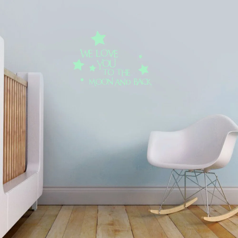 Фотофон Funlife Я люблю тебя до Луны и назад буквенная цитата наклейка на стену