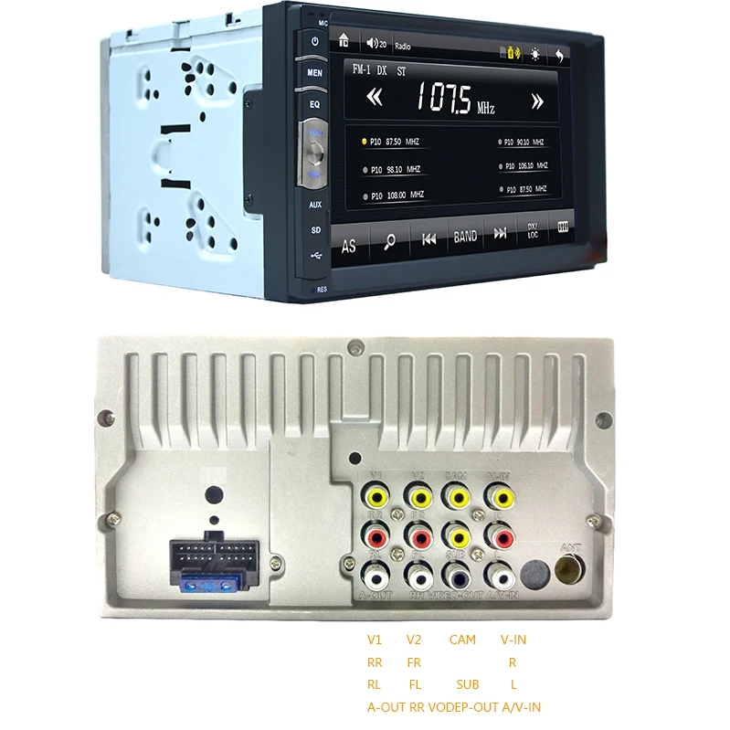 Двойной 2din 2 Дин DVD/MP3/mp5/USB/SD/плеер Bluetooth Handsfree заднего вида afte0 автомобиль радио без