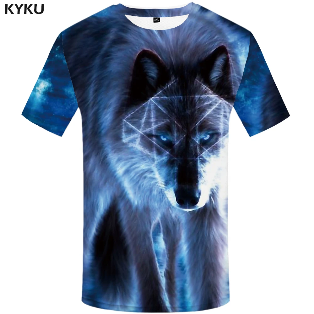 Kyku бренда Wolf футболка Moon Футболки для девочек джунгли одежда животного Верхняя