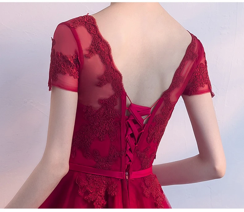 Luxury High Low Prom Dresses Elegant Short Front Long Back Red Prom Dresses With Cap Sleeves Plus Size Prom Gown