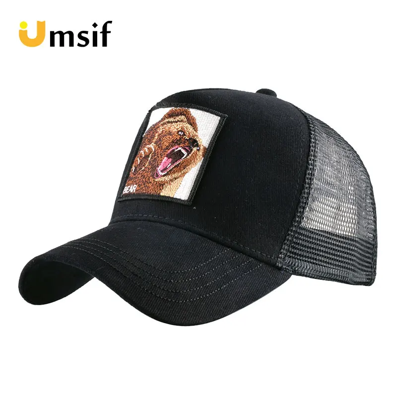 Модные бейсбольные кепки с вышивкой животных для мужчин и женщин Snapback хип хоп