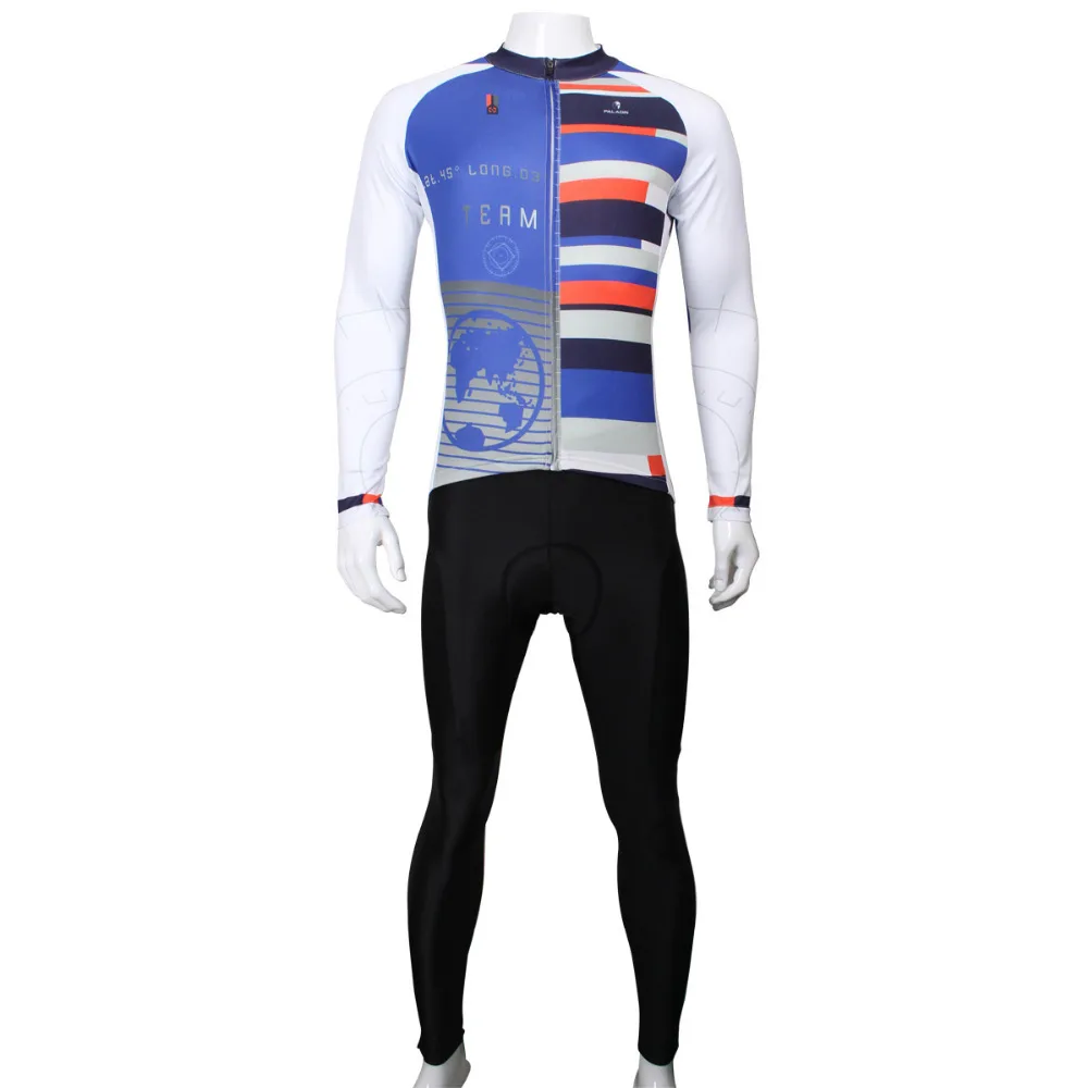 

New Free shipping Men Coordinate Long Sleeve Cycling Jerseys Breathable Blue Bike Clothes Polyester Cycling Clothing Size S-6XL