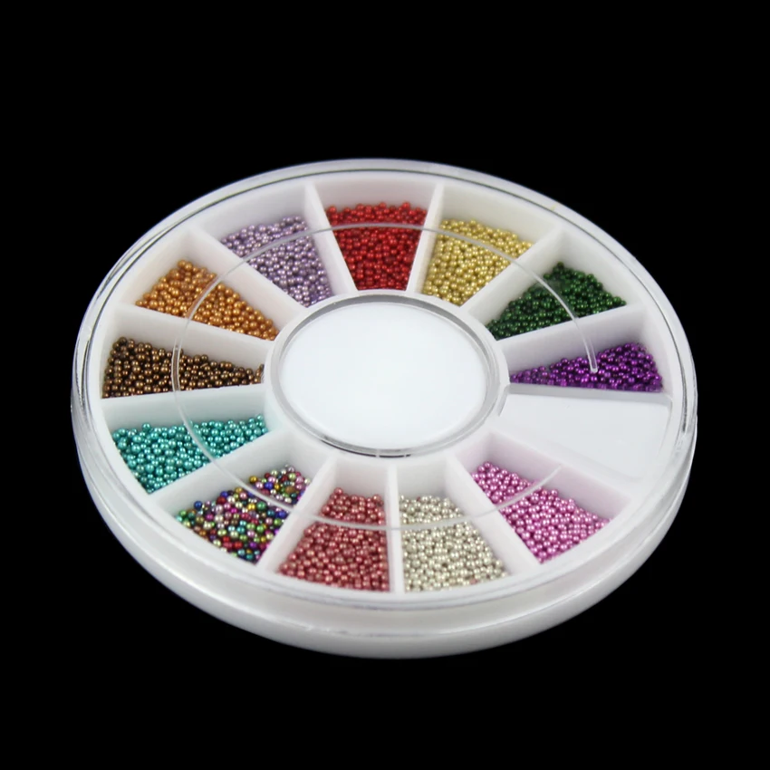 Tignish 1Wheel Steel Beads Nail Studs Gold Sliver Mix Colors Rhinestones Decoration For UV Gel Phone Laptop DIY Tools | Красота и