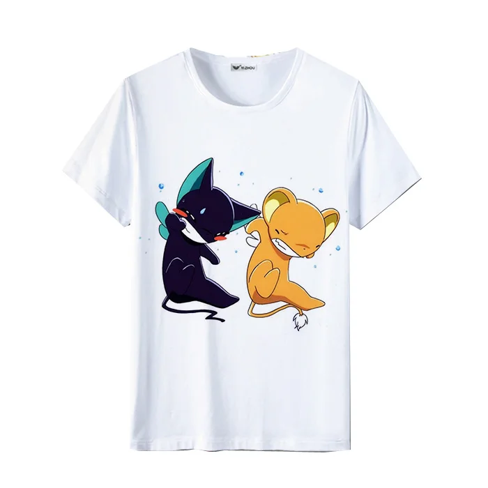 Cardcaptor Sakura, женская футболка Kawaii, короткий рукав, летняя, Femme, футболка, Harajuku, свободные топы, пара, одежда для девочек, милые пальто