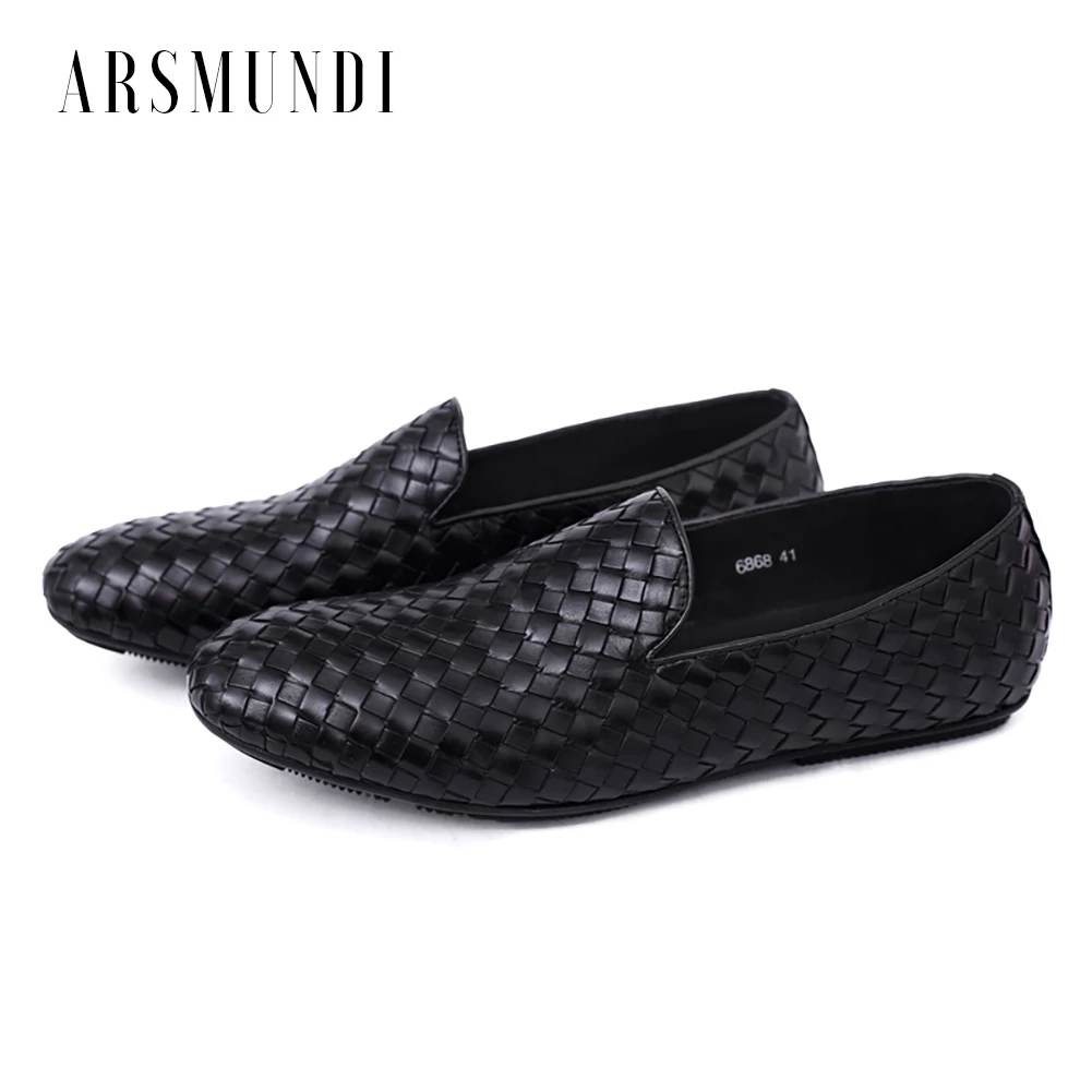 Men's Loafer Shoes Genuine Leather Casual Drive Knitted Breathable Rubber Sole 2019 New Pop Style | Обувь