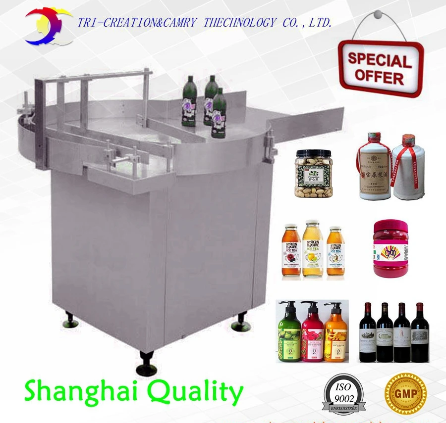 Automatic bottle accumulation table,110mm SUS304,bottle turning table,bottle sorter/feeder