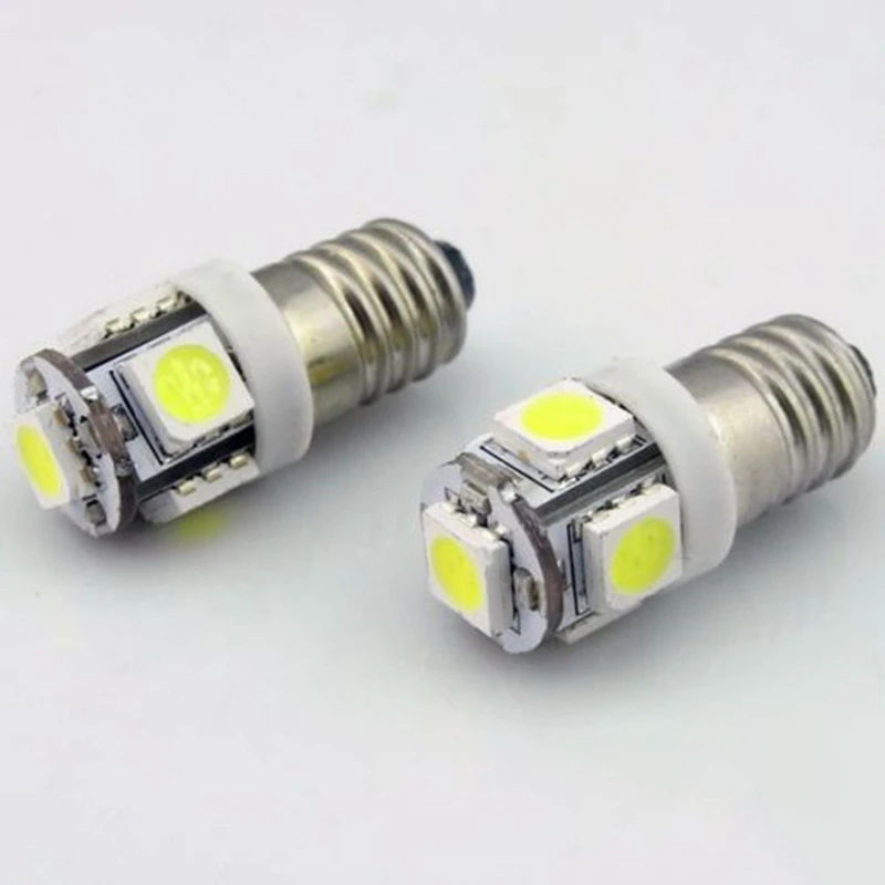 JXLCLYL 1pc 6V E10 5050 5SMD светодиодный автомобиль Ширина светильник номерные знаки для