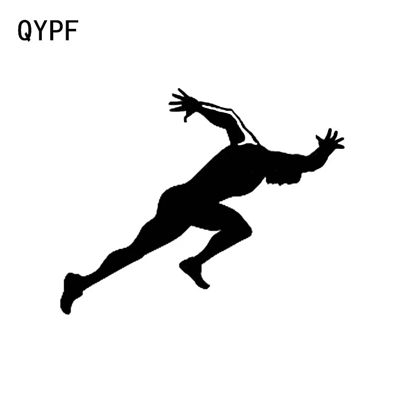 QYPF 14 2*11 4 см интересный дизайн бегуна стикер для автомобильного стайлинга