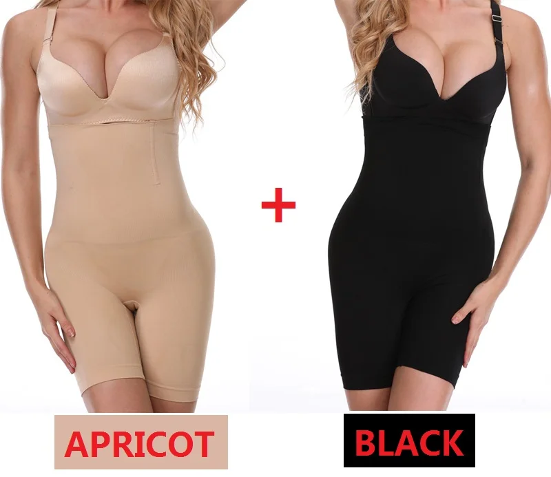 apricot black NINGMI утягивающие женские трусики для контроля живота, утягивающие брюки с высокой талией, утягивающие брюки для коррекции фигуры, мощное короткое Утягивающее нижнее белье, XS-4XL - Цвет: apricot black