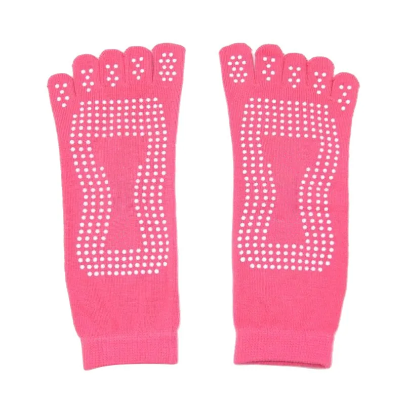 Новые зимние Для женщин носком Носки для девочек хлопковые нескользящие танцы