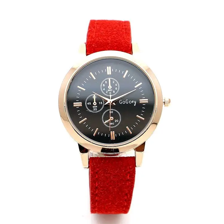 

Hot Sales Gogoey brand black dial leather watches women ladies casual Dress Quartz Wrist Watch Relogio Feminino go133