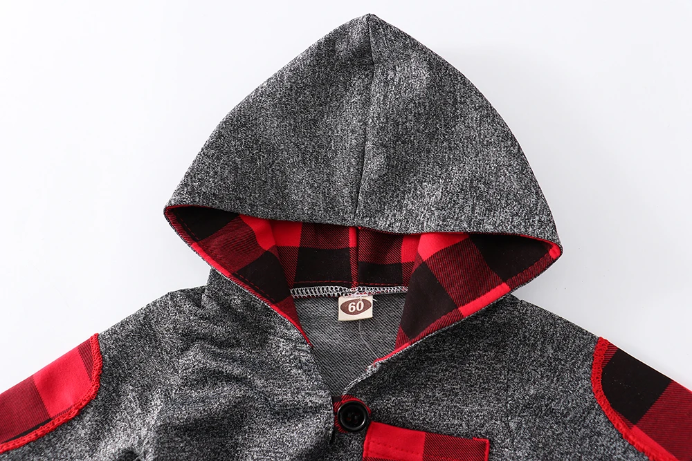 Одежда для новорожденных мальчиков милый серый топ с длинными рукавами и