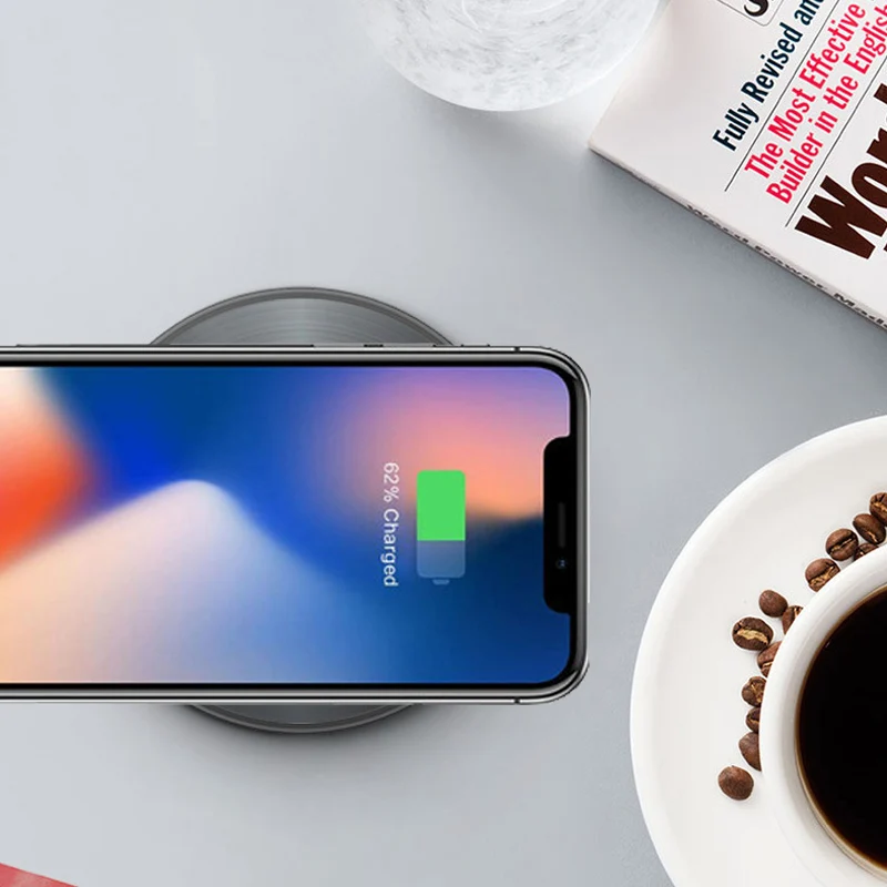Qi Беспроводное зарядное устройство для iPhone X XS XR 8 Plus10W быстрая Беспроводная