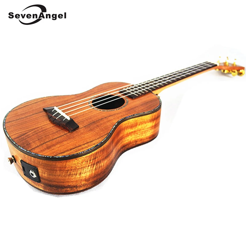 Укулеле SevenAngel электрическое 26 дюймов 4 струны из массива дерева|ukelele electric|ukelele