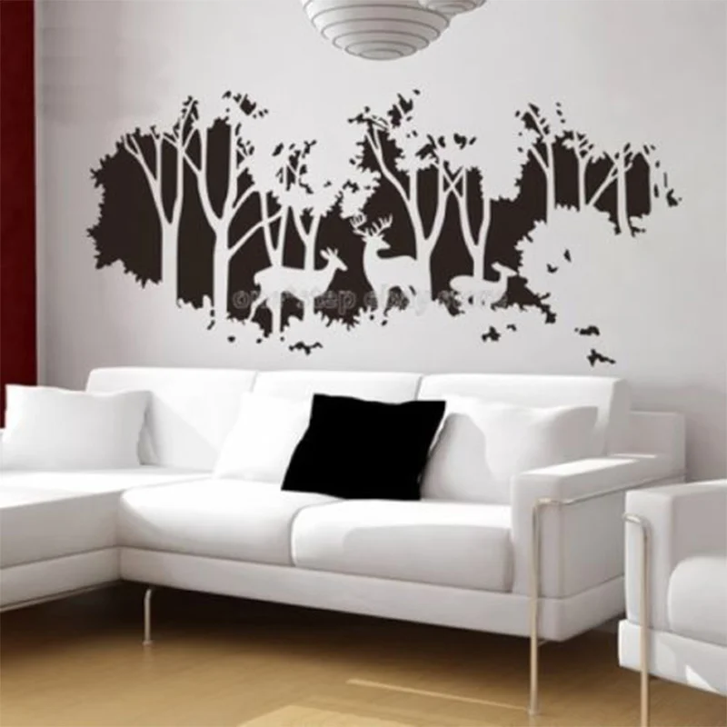 

Deer in Forest Home Decoration Wall Paper & Art viny removable Sticker 133X58CM